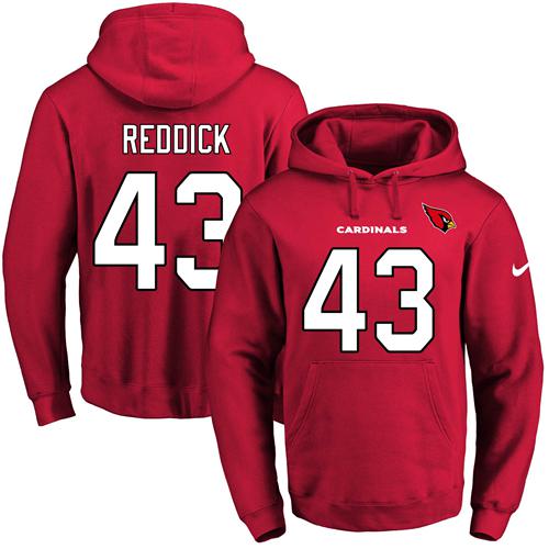 Nike Cardinals #43 Haason Reddick Red Name & Number Pullover NFL Hoodie